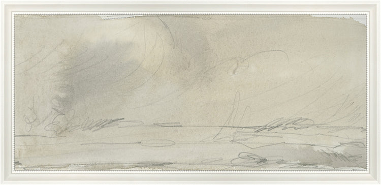 Framed Watercolor Landscape Study II. Final Size: 10'' X 21''