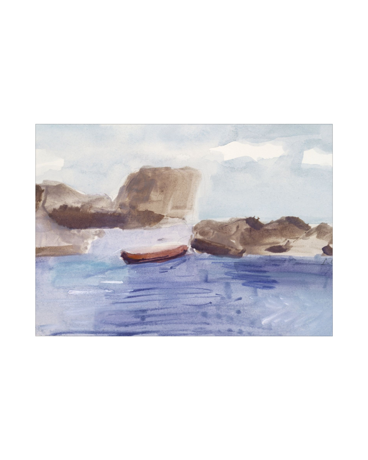Red Boat on Water