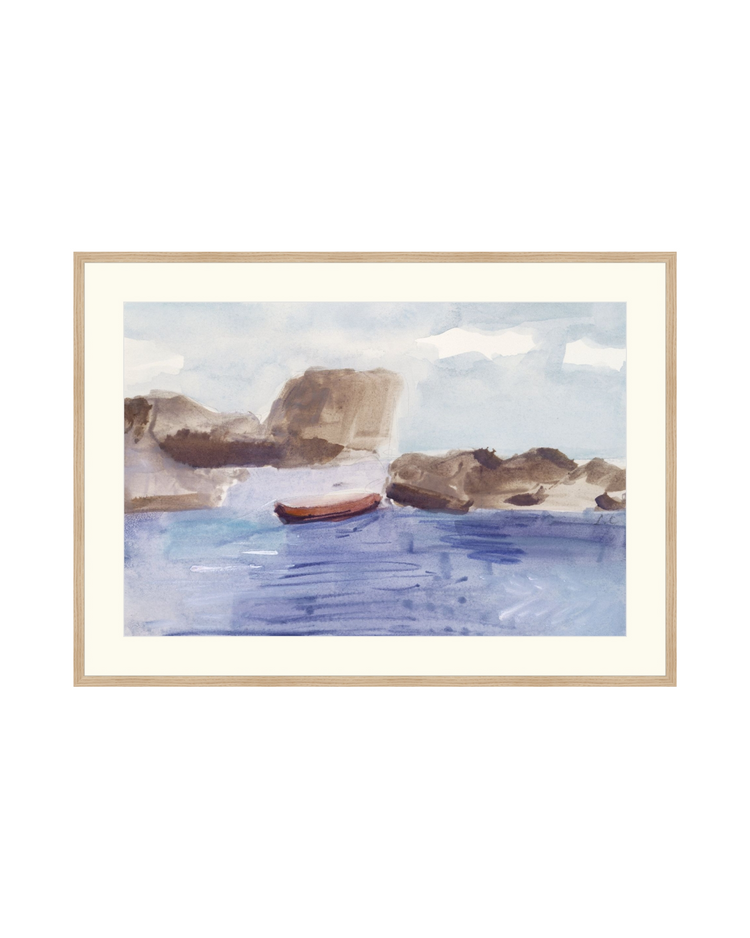Red Boat on Water
