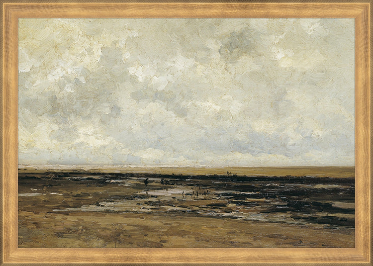 Framed Villerville. Frame: Timeless Gold. Paper: Rag Paper. Art Size: 11x16. Final Size: 12'' X 17''