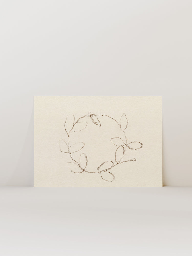 Holiday Wreath Drawing
