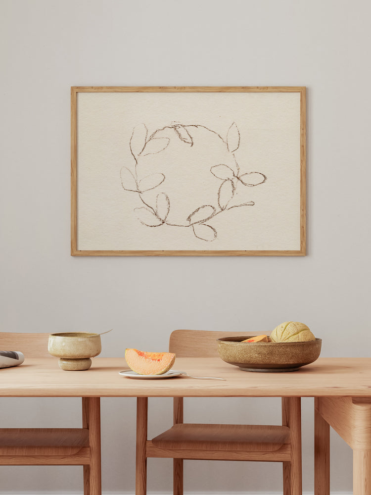 Holiday Wreath Drawing