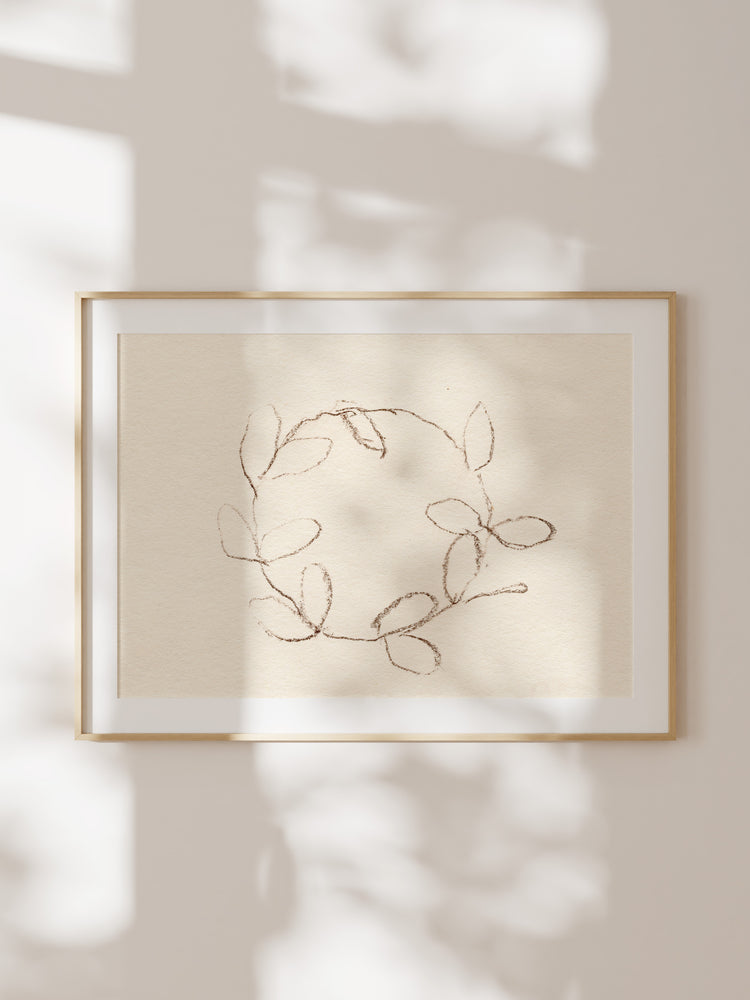 Holiday Wreath Drawing
