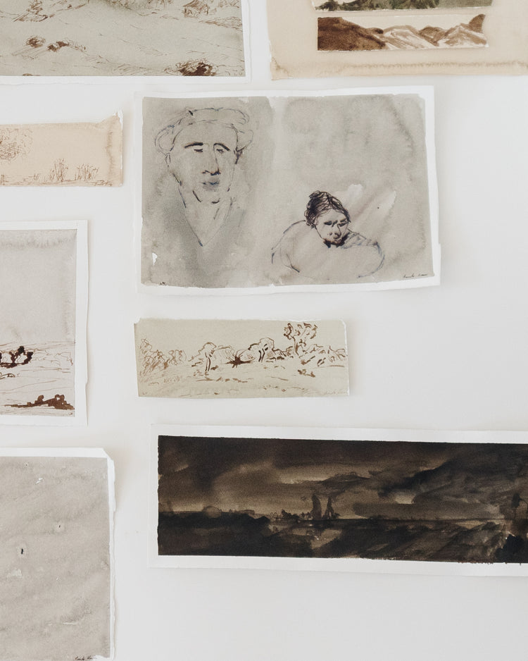 Pondering Faces - Artist's Original Artwork