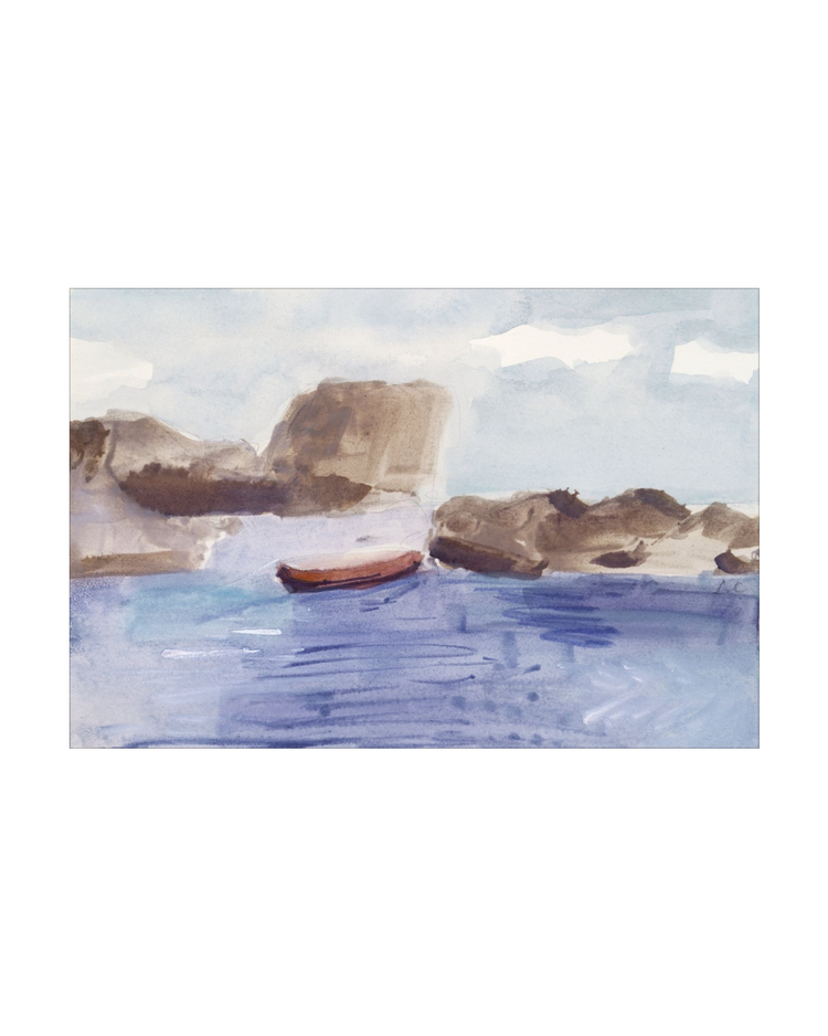Red Boat on Water