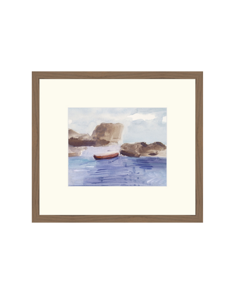 Red Boat on Water
