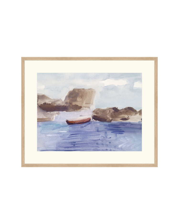 Red Boat on Water