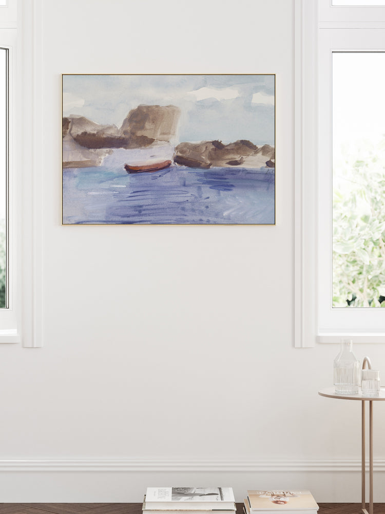 Red Boat on Water