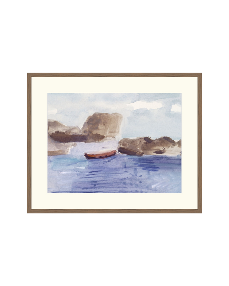 Red Boat on Water