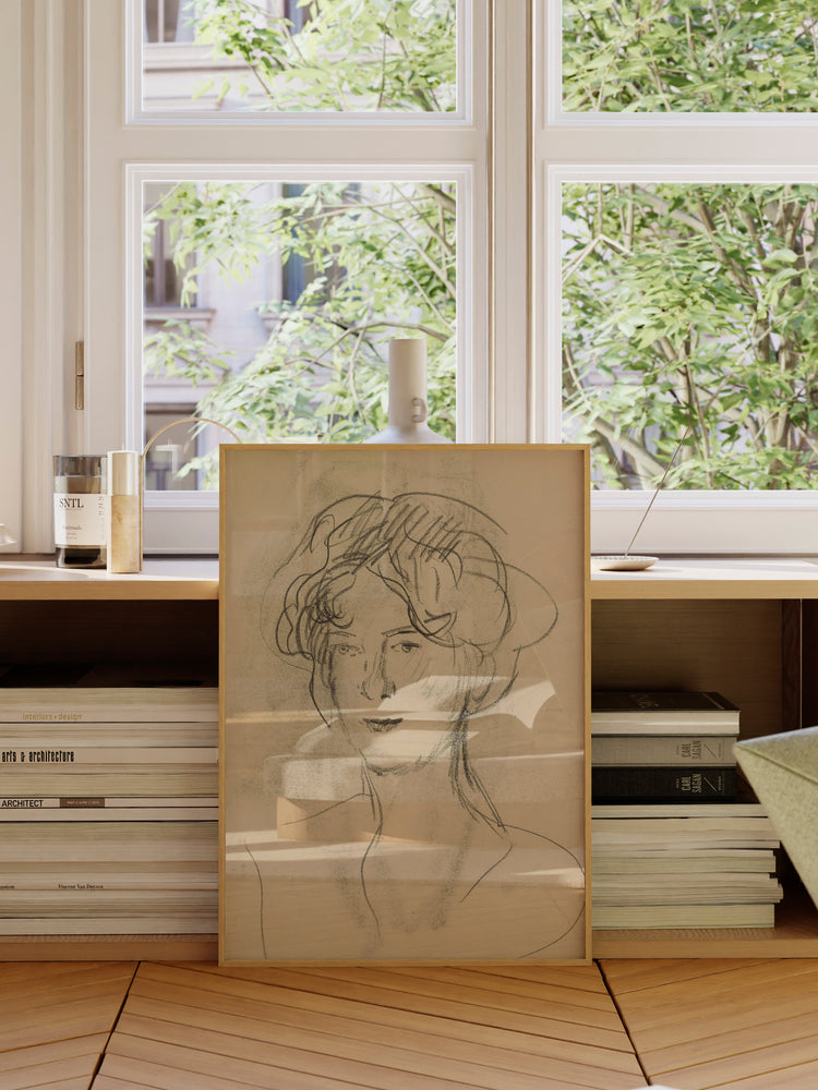 Vintage Charcoal Portrait