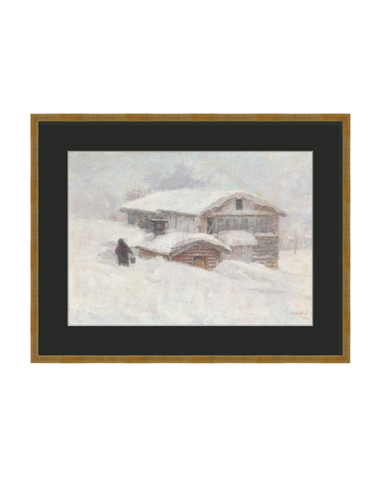 Framed - Vintage Gold - After Night Black Mat / 33 x 25.81 / Rag Paper
