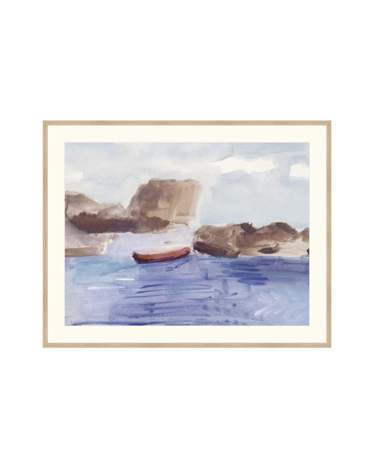 Red Boat on Water