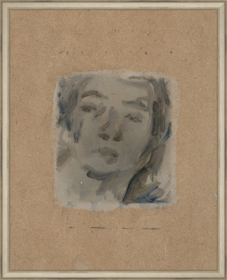 Framed Bemused. Frame: Traditional Silver. Paper: Rag Paper. Art Size: 20x16. Final Size: 21'' X 17''