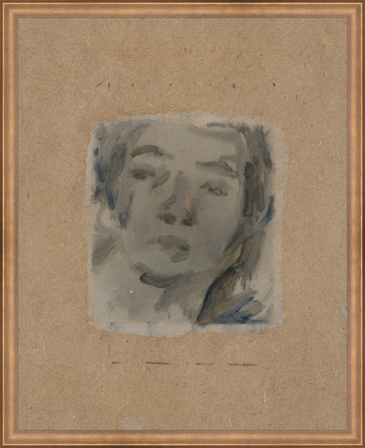 Framed Bemused. Frame: Timeless Bronze. Paper: Rag Paper. Art Size: 20x16. Final Size: 21'' X 17''