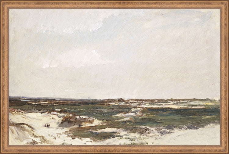 Framed Calais Dunes. Frame: Timeless Bronze. Paper: Rag Paper. Art Size: 13x20. Final Size: 14'' X 21''