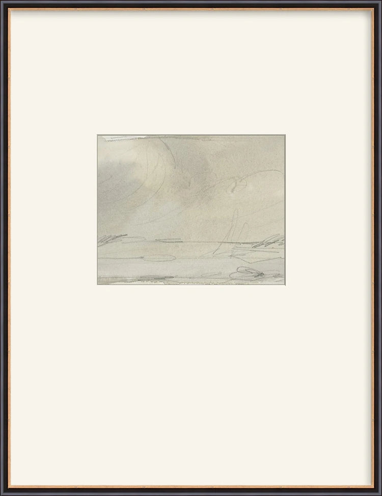 Watercolor Landscape Study II - Custom Framed Print with Mat
