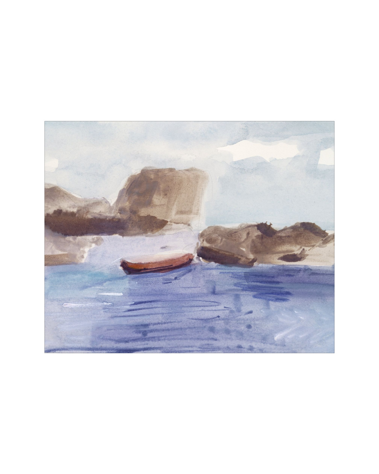 Red Boat on Water