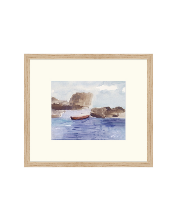 Red Boat on Water