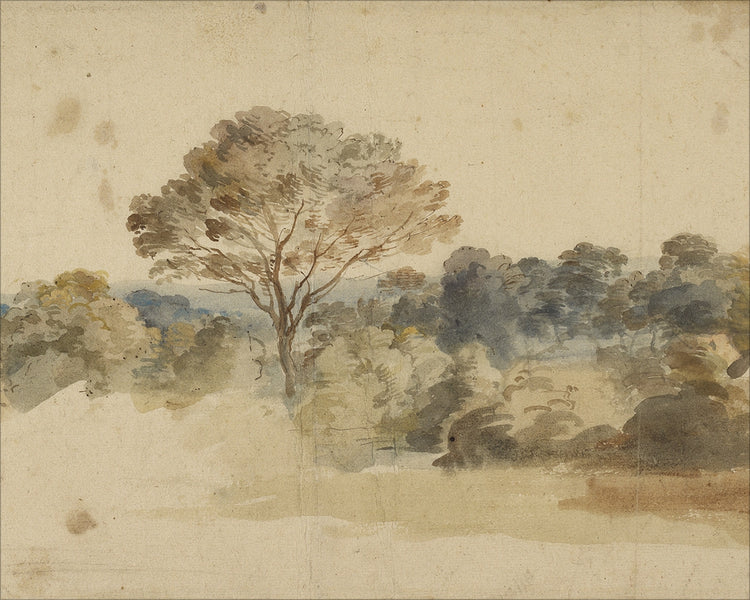 Framed Baroque Landscape. Frame: No Frame. Paper: Rag Paper. Art Size: 24x30. Final Size: 24'' X 30''