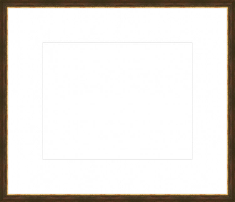 Classic Black And Gold Frame. Opening Size: 11x14. Final Size: 19'' X 22''