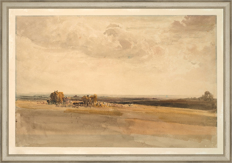 Framed Wheat Field. Frame: Traditional Silver. Paper: Rag Paper. Art Size: 13x19. Final Size: 14'' X 20''