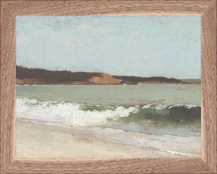 Framed Eagle Head Beach. Frame: Natural Walnut. Paper: Rag Paper. Art Size: 7x9. Final Size: 8'' X 10''