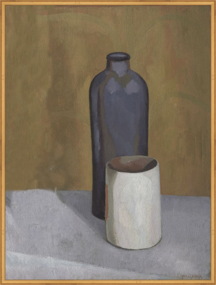 Framed Still Life Vases. Frame: Traditional Gold. Paper: Rag Paper. Art Size: 40x30. Final Size: 41'' X 31''