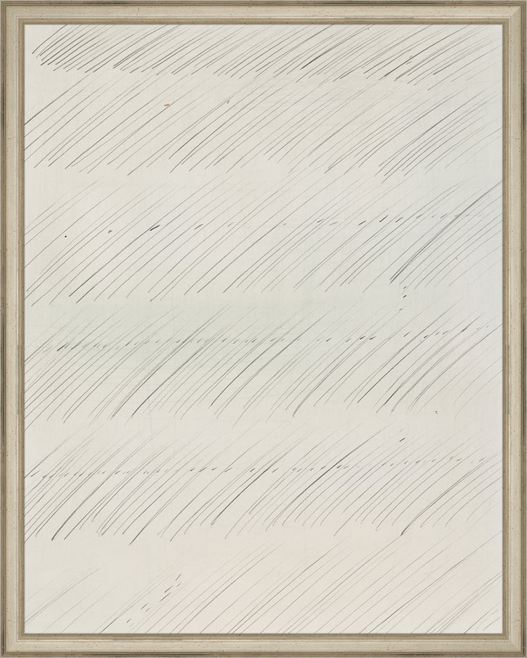 Framed Scribbles II. Frame: Traditional Silver. Paper: Rag Paper. Art Size: 19x15. Final Size: 20'' X 16''