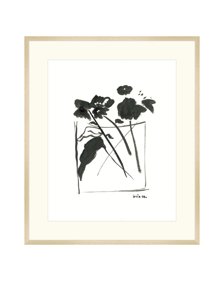 Ink Vase of Flowers