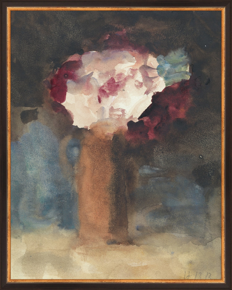 Framed Loose Flowers. Frame: Traditional Black and Gold. Paper: Rag Paper. Art Size: 19x15. Final Size: 20'' X 16''