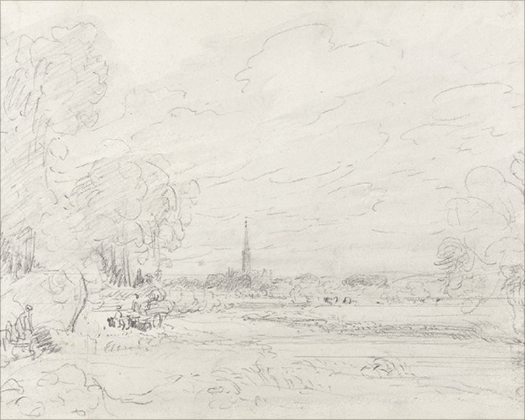 Framed Promenade Drawing III. Frame: No Frame. Paper: Rag Paper. Art Size: 8x10. Final Size: 8'' X 10''