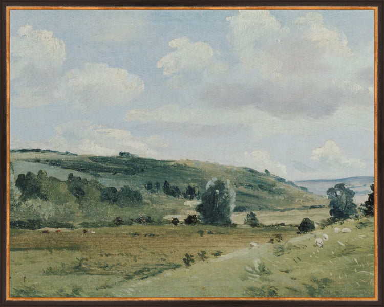 Framed Pastures. Frame: Traditional Black and Gold. Paper: Rag Paper. Art Size: 23x29. Final Size: 24'' X 30''