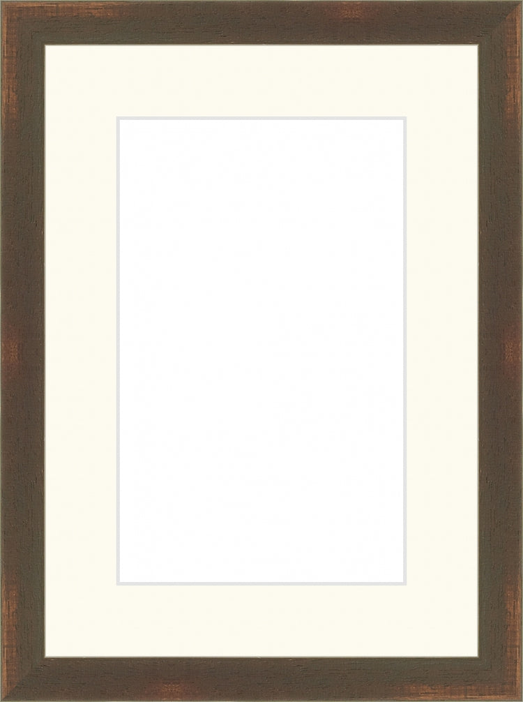 Worn Brown Frame. Opening Size: 8x5. Final Size: 12'' X 9''