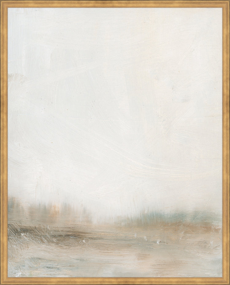 Framed Hazy Landscape. Frame: Timeless Gold. Paper: Rag Paper. Art Size: 30x24. Final Size: 31'' X 25''