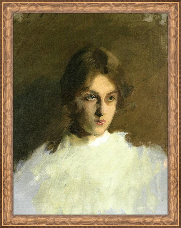 Framed Portrait VI. Frame: Timeless Bronze. Paper: Rag Paper. Art Size: 13x10. Final Size: 14'' X 11''