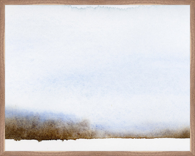 Framed Moody Winter. Frame: Natural Walnut. Paper: Rag Paper. Art Size: 23x29. Final Size: 24'' X 30''