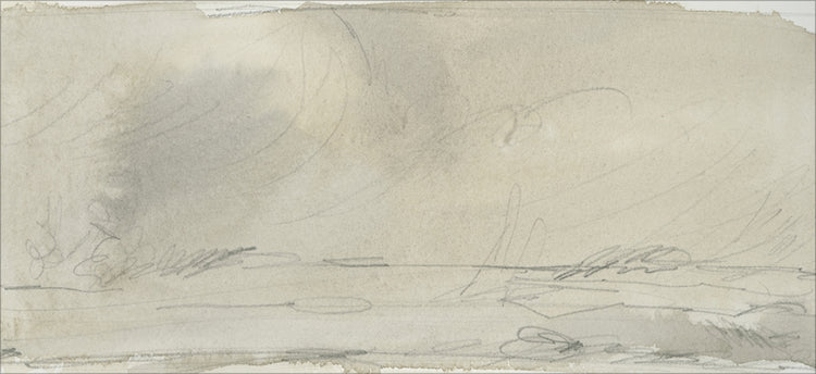 Framed Watercolor Landscape Study II. Frame: No Frame. Paper: Rag Paper. Art Size: 11x24. Final Size: 11'' X 24''