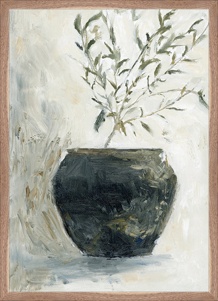Uploaded Art:Still Life Olive Tree 5 7.jpg. Frame: Natural Walnut. Paper: Rag Paper. Art Size: 24x17. Final Size: 25'' X 18''
