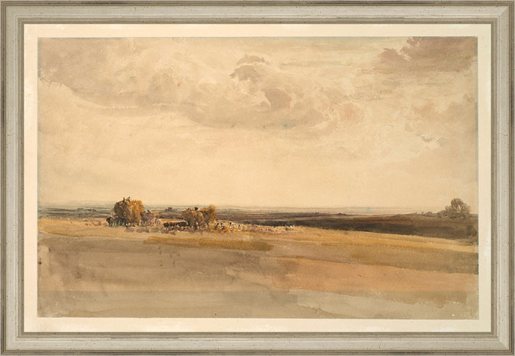 Framed Wheat Field. Frame: Traditional Silver. Paper: Rag Paper. Art Size: 10x15. Final Size: 11'' X 16''