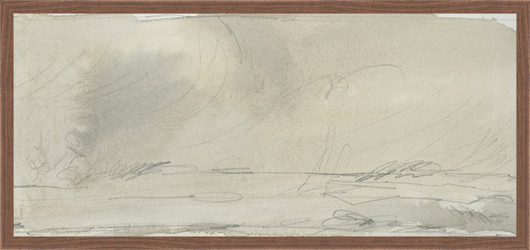 Framed Watercolor Landscape Study II. Frame: Dark Walnut. Paper: Rag Paper. Art Size: 13x29. Final Size: 14'' X 30''