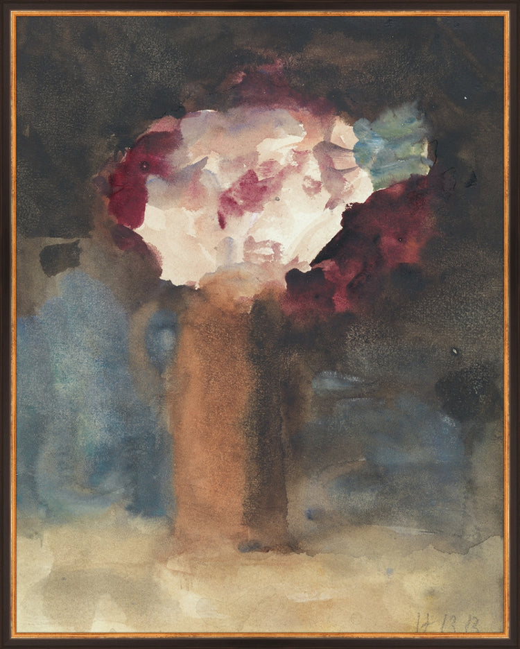 Framed Loose Flowers. Frame: Traditional Black and Gold. Paper: Rag Paper. Art Size: 29x23. Final Size: 30'' X 24''