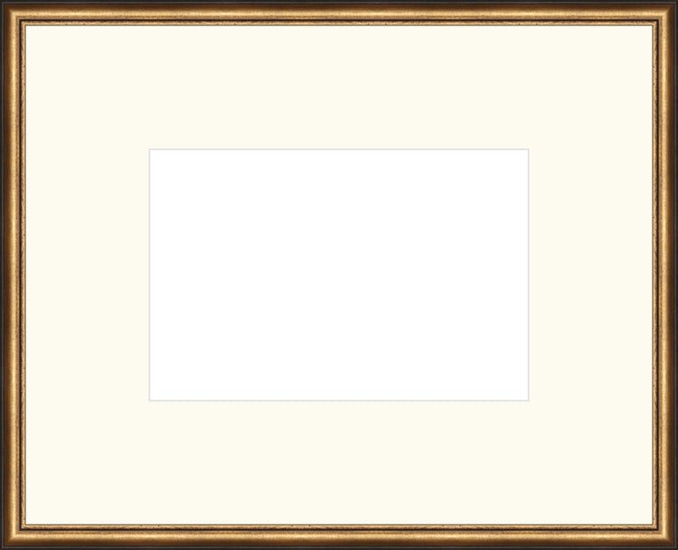 Distressed Gold and Black Frame. Opening Size: 10x15. Final Size: 21'' X 26''