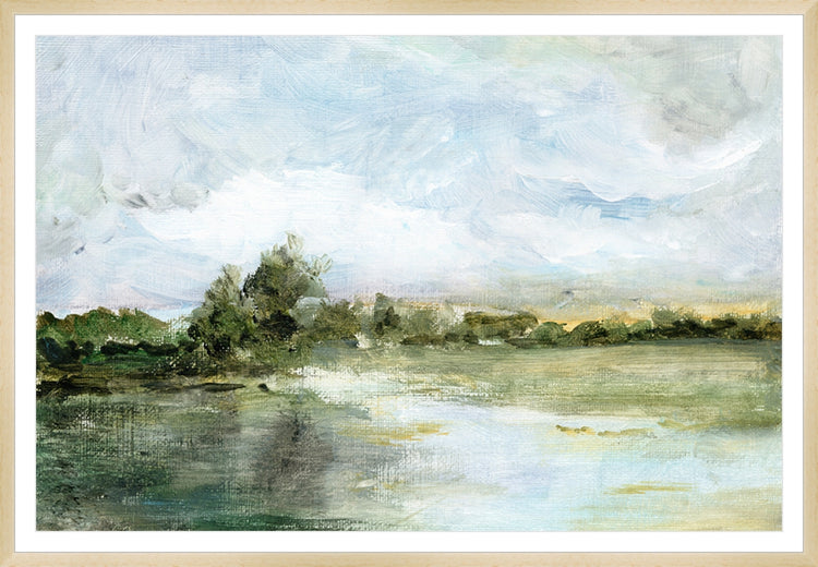 Framed Reminiscence. Frame: Natural Matte Wood. Paper: Rag Paper. Art Size: 20x30. Final Size: 22'' X 32''