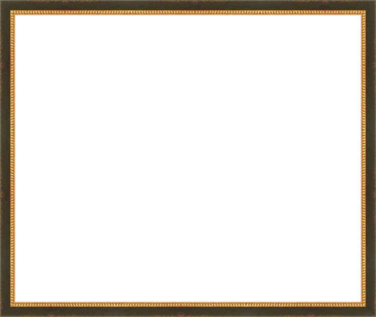 Black and Gold Beaded Frame. Opening Size: 15x18. Final Size: 16'' X 19''