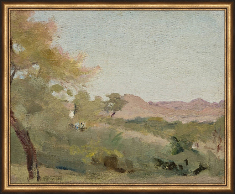 Framed Fields IV. Frame: Distressed Gold and Black. Paper: Rag Paper. Art Size: 17x21. Final Size: 18'' X 22''