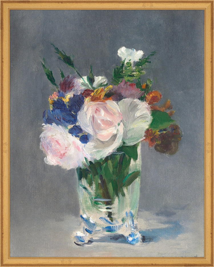 Framed Still Life. Frame: Traditional Gold. Paper: Rag Paper. Art Size: 19x15. Final Size: 20'' X 16''