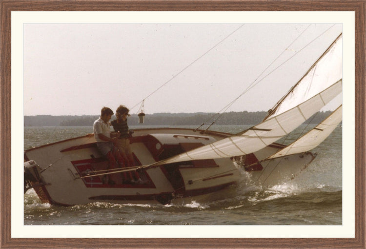 Uploaded Art:MI_Mom_Dad_Fleet Fin.jpg. Frame: Dark Walnut. Paper: Rag Paper. Art Size: 14x22. Final Size: 17'' X 25''