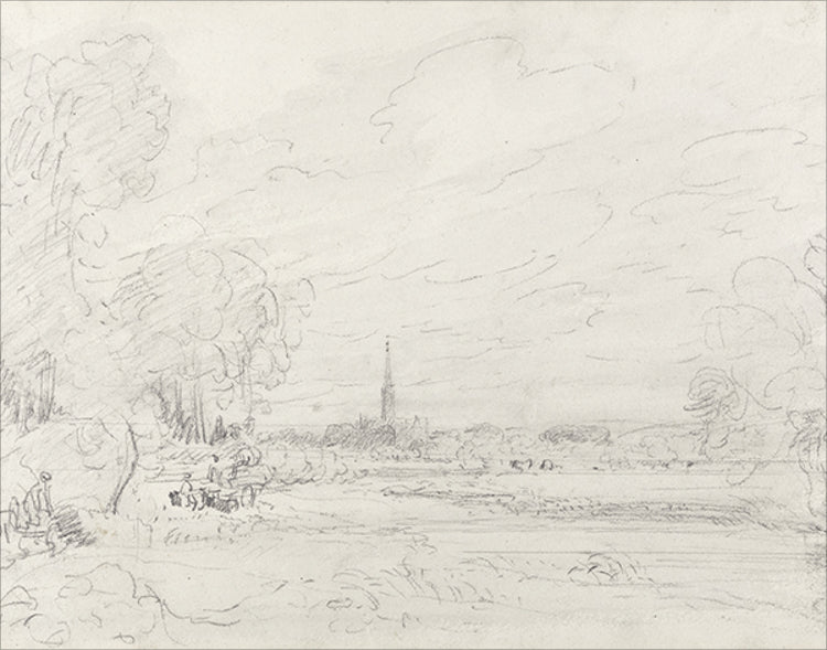 Framed Promenade Drawing III. Frame: No Frame. Paper: Rag Paper. Art Size: 11x14. Final Size: 11'' X 14''