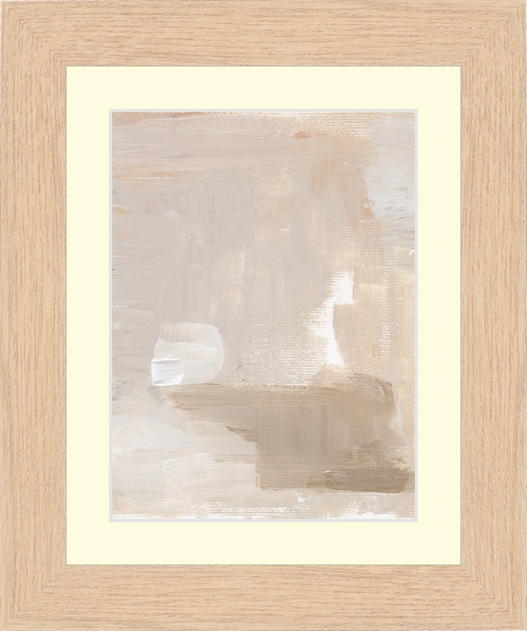 Framed Abstract Blush. Frame: Deep Natural. Paper: Rag Paper. Art Size: 8x6. Final Size: 12'' X 10''