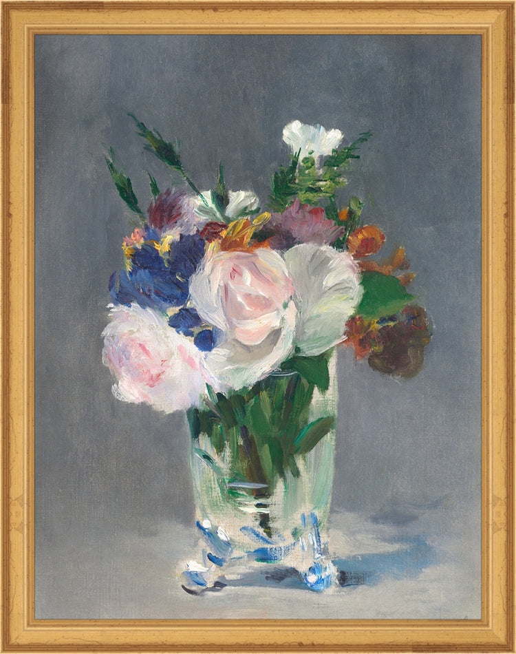 Framed Still Life. Frame: Traditional Gold. Paper: Rag Paper. Art Size: 13x10. Final Size: 14'' X 11''